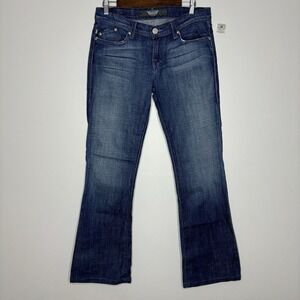 Rock & Republic Kasandra Jeans Women 30 Bootcut Dark Wash Blue Denim Embellished